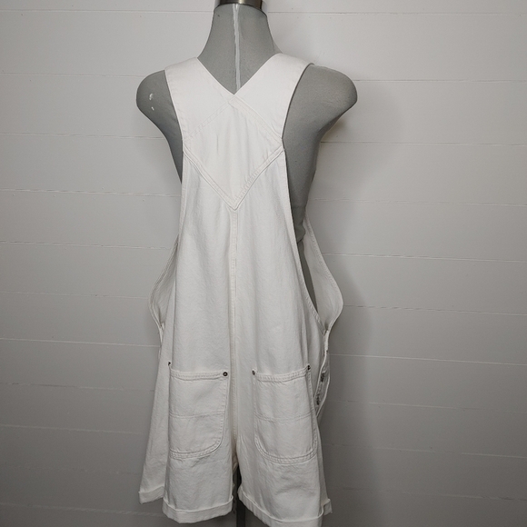 OLD Navy White Denim Shortalls Size XXL - Picture 6 of 15